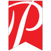 ハッピーアニバーサリーレッドデコール バンティングフラッグ (第3の旗)