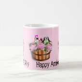 ハッピーアニバーサリーレッドワインペンギンマグ コーヒーマグカップ (中央)