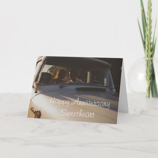 ハッピーアニバーサリーヴィンテージカップル カード (正面)