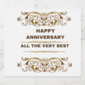 ハッピーアニバーサリー全最高の体のワインラベル スパークリングワインラベル (シングルラベル)