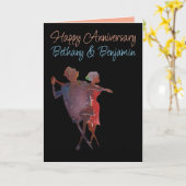 ハッピーアニバーサリー最高のズ社交ダンス・ダンサー カード (黄色い花)