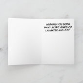 ハッピーアニバーサリー熱狂するカップル カード (内部)