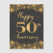 ハッピーアニバーサリー結婚ゴールデンの磁気カード (正面)