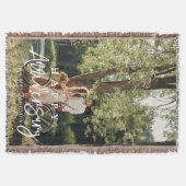 ハッピーアニバーサリー結婚ズカスタム スローブランケット (正面)