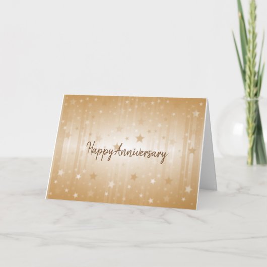 ハッピーアニバーサリー金ゴールドスターズカード カード (正面)