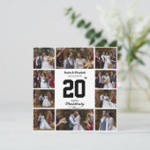 ハッピーアニバーサリー10枚の写真コラージュ シーズンカード (スタンド正面)