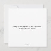 ハッピーアニバーサリー10枚の写真コラージュ シーズンカード (裏面)