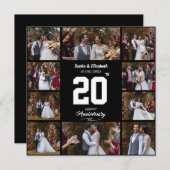 ハッピーアニバーサリー10枚の写真コラージュ シーズンカード (正面/裏面)