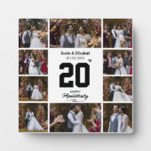 ハッピーアニバーサリー10枚の写真コラージュ フォトプラーク (正面)