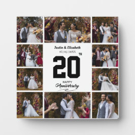 ハッピーアニバーサリー10枚の写真コラージュ フォトプラーク