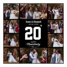 ハッピーアニバーサリー10枚の写真コラージュ