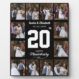 ハッピーアニバーサリー12枚の写真コラージュ フォトプラーク