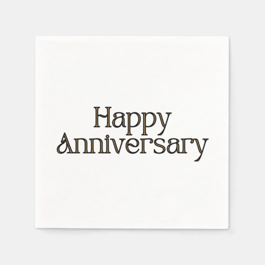 ハッピーアニバーサリー3プライナプキン スタンダードカクテルナプキン (正面)