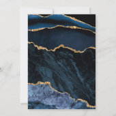 ハッピーアニバーサリー – アガテネイビーブルー金ゴールドジェムストーン カード (裏面)