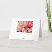 ハッピーアニバーサリー、エレガントピンクと珊瑚牡丹 カード (裏面)