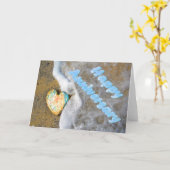 ハッピーアニバーサリー オパール ラブ ハート カード (黄色い花)