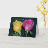 ハッピーアニバーサリー カード (黄色い花)