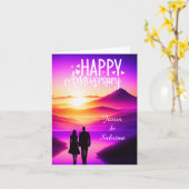 ハッピーアニバーサリー カード (黄色い花)