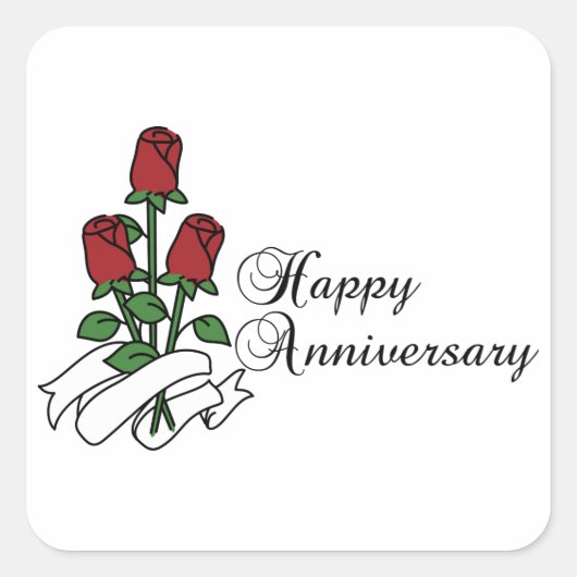 ハッピーアニバーサリー スクエアシール (正面)