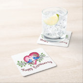 ハッピーアニバーサリー スクエアペーパーコースター (インサイチュ)