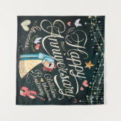 ハッピーアニバーサリー タペストリー (正面(横))