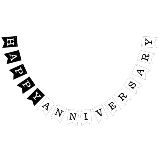ハッピーアニバーサリー バンティングフラッグ (全)