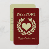 ハッピーアニバーサリー パスポート 招待状 (正面/裏面)