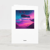 ハッピーアニバーサリー |ピンクの海波 カード (裏面)