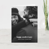 ハッピーアニバーサリー フォト おしゃれ ロマンチック カード (正面)