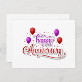 ハッピーアニバーサリー ポストカード (正面/裏面)