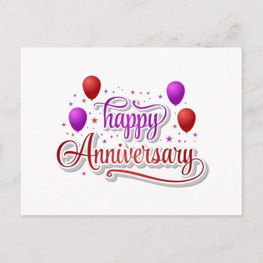 ハッピーアニバーサリー ポストカード (正面)