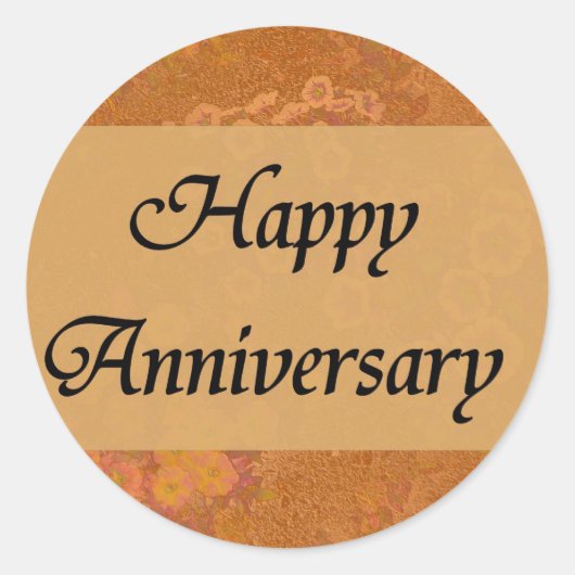 ハッピーアニバーサリー ラウンドシール (正面)