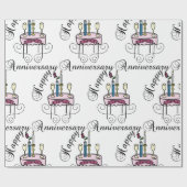 ハッピーアニバーサリー ラッピングペーパー (フラット)