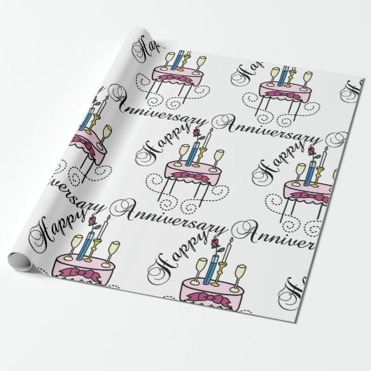 ハッピーアニバーサリー ラッピングペーパー (アンロールド)