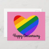 ハッピーアニバーサリー レインボーハート #1 ポストカード (正面/裏面)