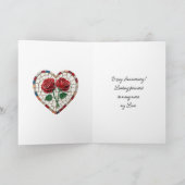 ハッピーアニバーサリー | レズビアンカップル カード (内部)