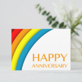 ハッピーアニバーサリー(レトロレインボー) 招待状 (スタンド正面)