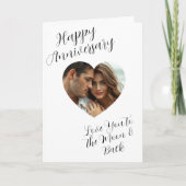 ハッピーアニバーサリー | 写パーソナライズされた真 カード (正面)