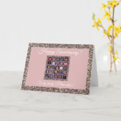 ハッピーアニバーサリー！妻にチョコレートボックス カード (黄色い花)