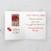 ハッピーアニバーサリー、折り畳みグリーティングカード カード (内部)