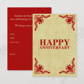 ハッピーアニバーサリー 招待状 (正面/裏面)