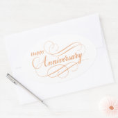 ハッピーアニバーサリー 楕円形シール (封筒)