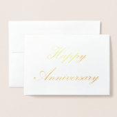 ハッピーアニバーサリー 箔カード (封筒付き正面)