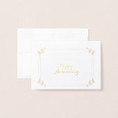 ハッピーアニバーサリー 箔カード (封筒付き正面)