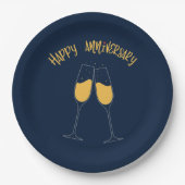 ハッピーアニバーサリー – 紙プレート ペーパープレート (正面)
