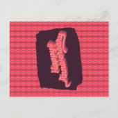 ハッピーアニバーサリー 縦ストリングオーナメント ピンク ポストカード (正面)