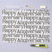 ハッピーアニバーサリー 薄葉紙 (クラフト)