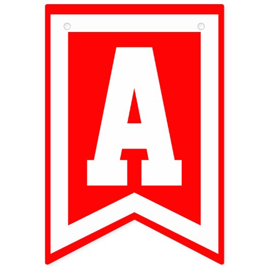 ハッピーアニバーサリー（赤い白い黒）またはあなたの色 バンティングフラッグ (第2の旗)