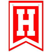 ハッピーアニバーサリー（赤い白い黒）またはあなたの色 バンティングフラッグ (第1の旗)