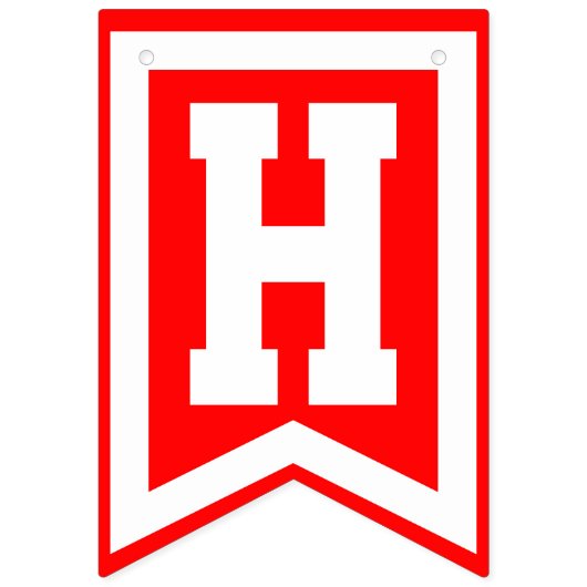 ハッピーアニバーサリー（赤い白い黒）またはあなたの色 バンティングフラッグ (第1の旗)